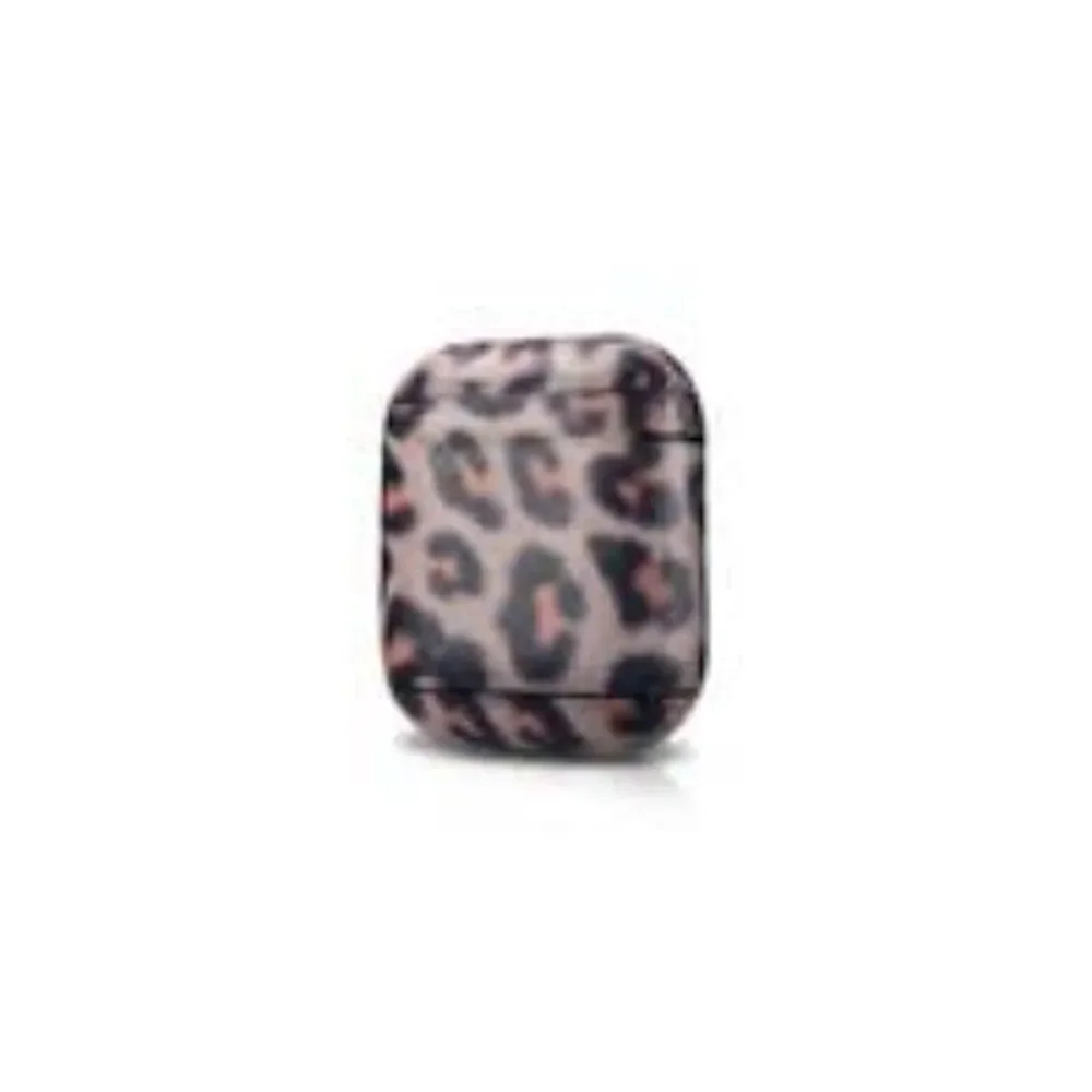 Leopard Print AirPods 1 Case in Leather